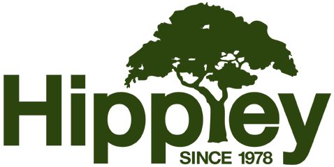 Hippley Landscape logo in header.